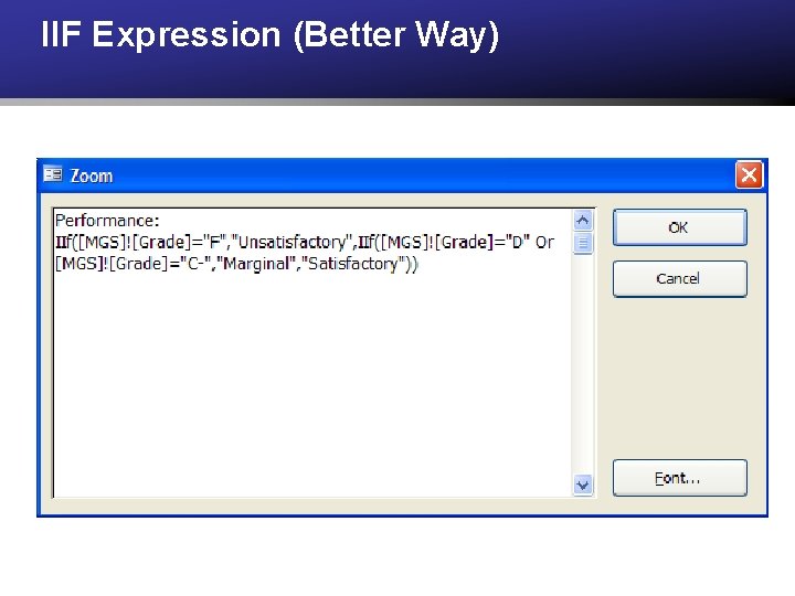 IIF Expression (Better Way) 