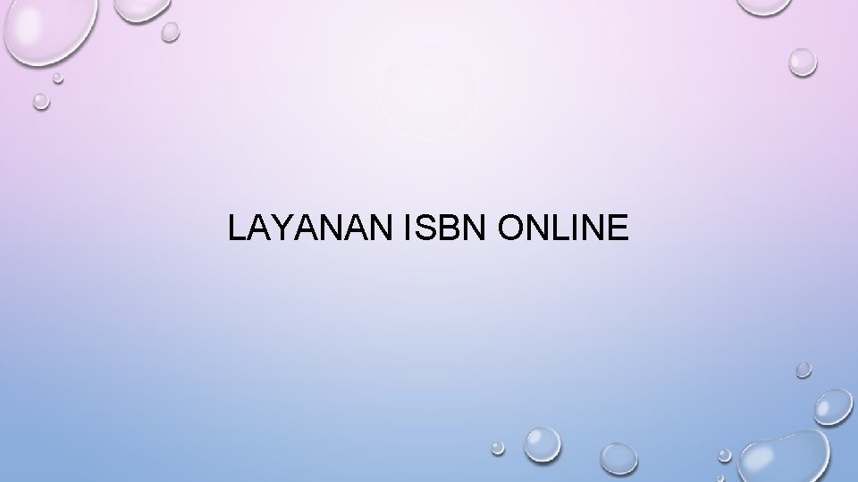 LAYANAN ISBN ONLINE 