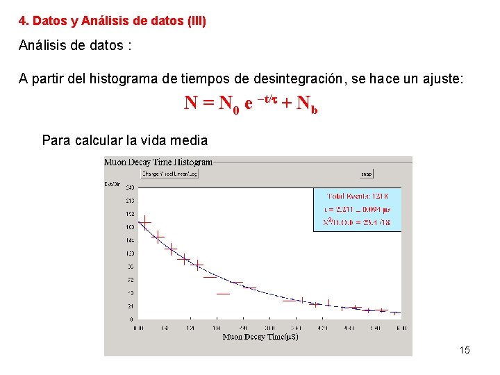 4. Datos y Análisis de datos (III) Análisis de datos : A partir del