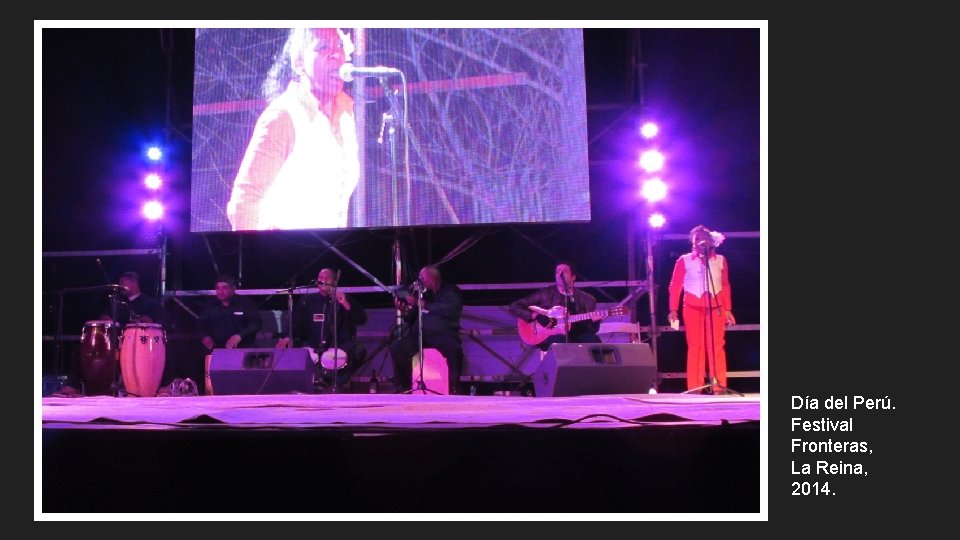 Día del Perú. Festival Fronteras, La Reina, 2014. 