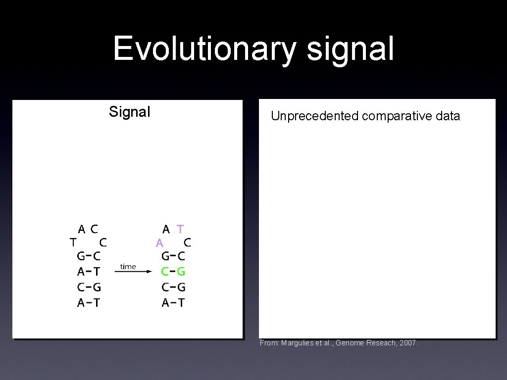 Evolutionary signal Signal Unprecedented comparative data Structure functionally important Primary sequence subs tolerated From: