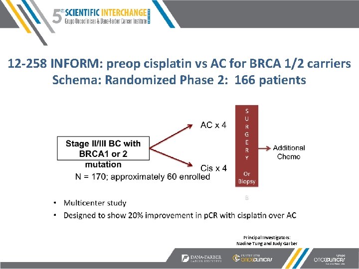 12 -258 INFORM: preop cisplatin vs AC for BRCA 1/2 carriers Schema: Randomized Phase
