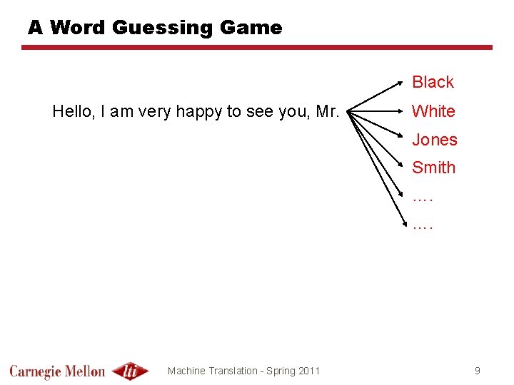 A Word Guessing Game Hello, I am very happy to see you, Mr. Black