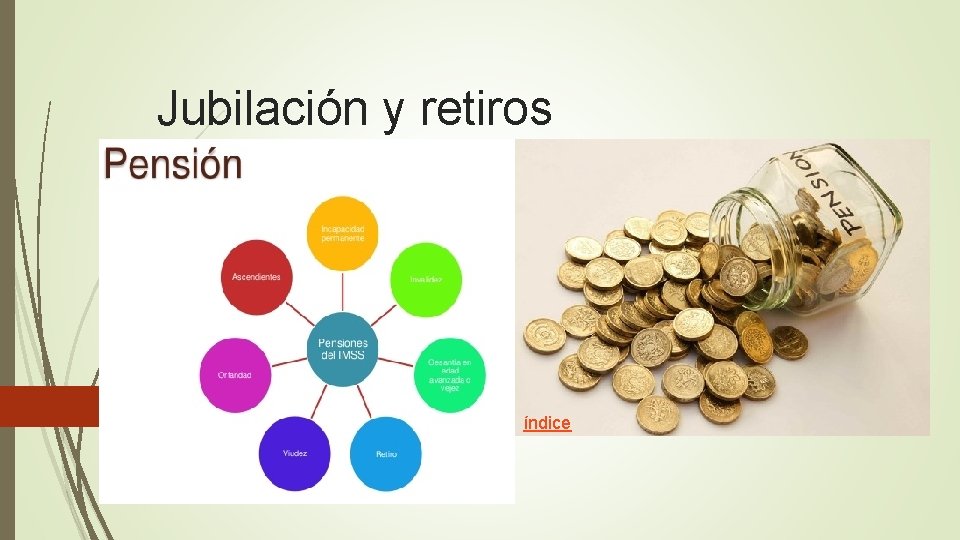 Jubilación y retiros índice 