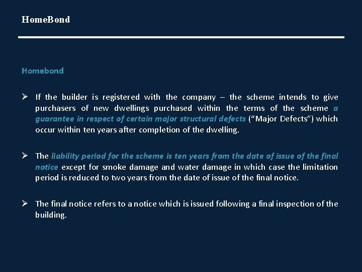 Home. Bond Homebond Ø If the builder is registered with the company – the