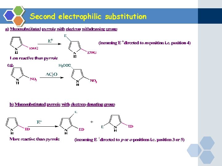 Second electrophilic substitution 