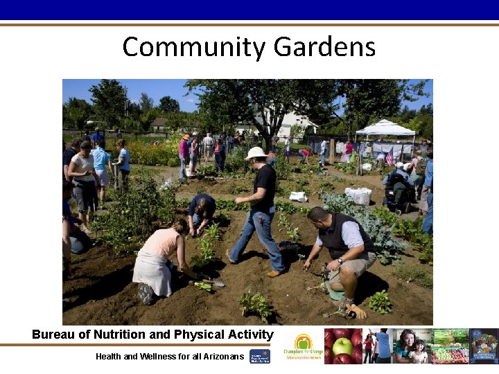 Community Gardens Bureau of Nutrition and Physical Activity Health and Wellness for all Arizonans