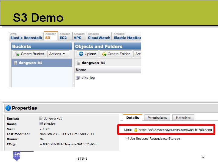 S 3 Demo IST 516 37 