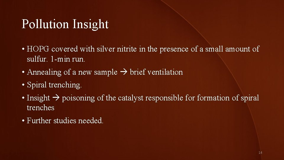 Pollution Insight • HOPG covered with silver nitrite in the presence of a small