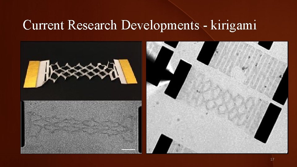 Current Research Developments - kirigami 17 