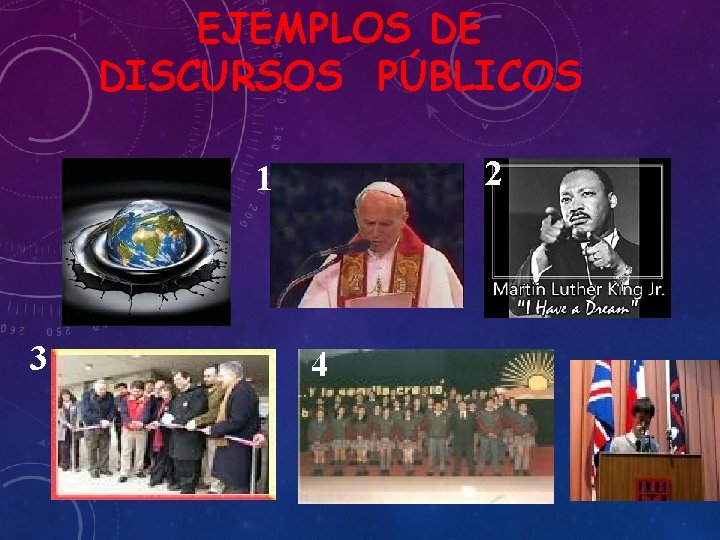 EJEMPLOS DE DISCURSOS PÚBLICOS 2 1 3 4 