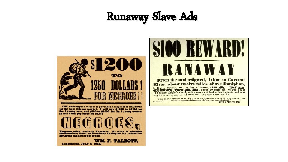 Runaway Slave Ads 