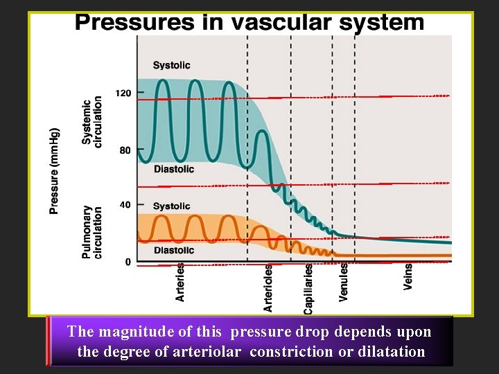 The magnitude of this pressure drop depends upon The pressure falls rapidly in the