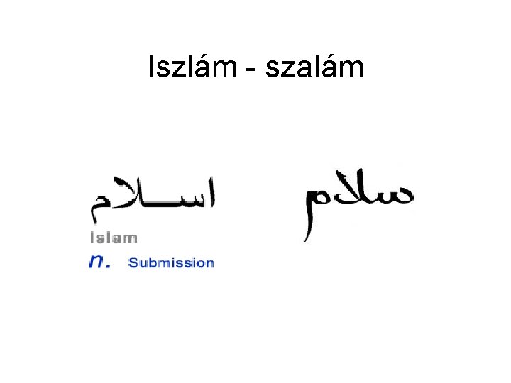 Iszlám - szalám 