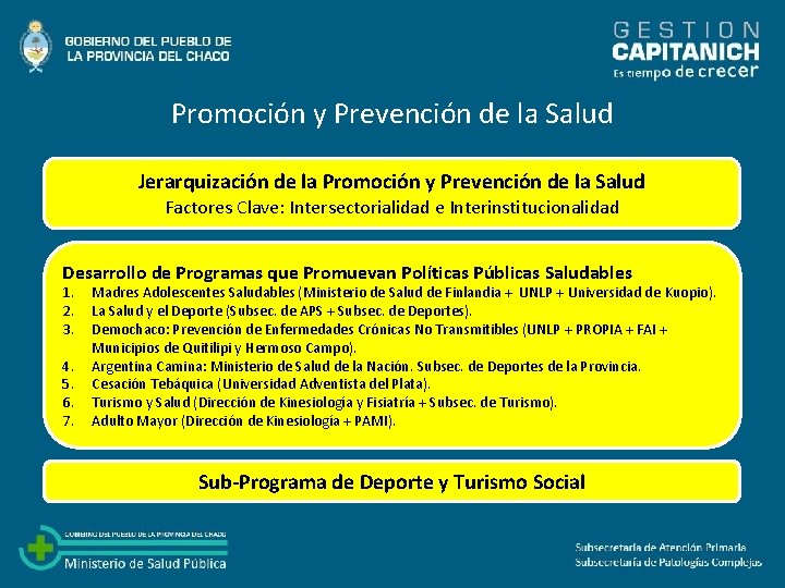 Promoción y Prevención de la Salud Jerarquización de la Promoción y Prevención de la