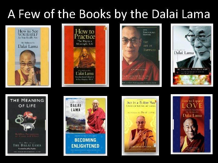 A Few of the Books by the Dalai Lama 