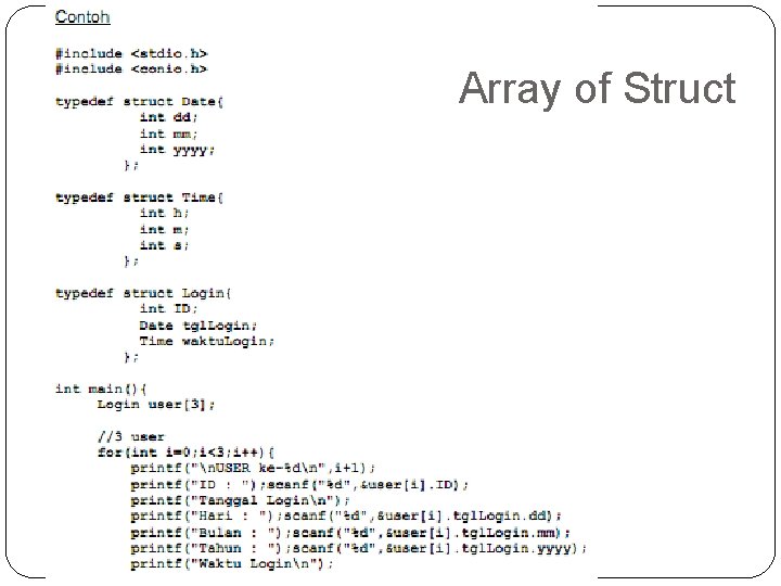  Array of Struct 