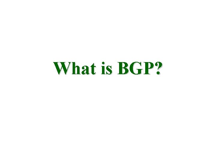 What is BGP? 