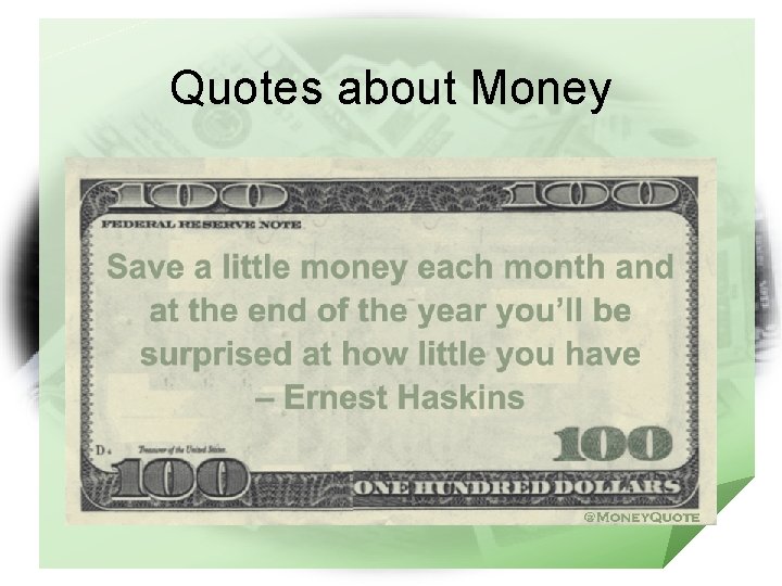 Quotes about Money 