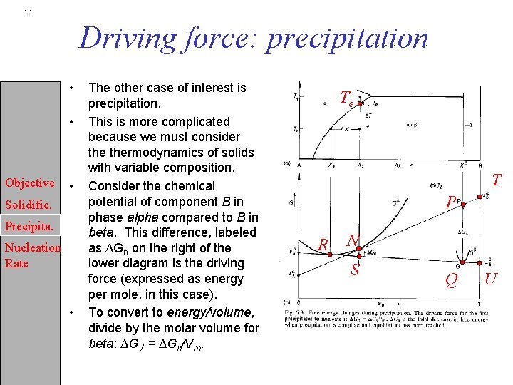 11 Driving force: precipitation • • Objective • Solidific. Precipita. Nucleation Rate • The