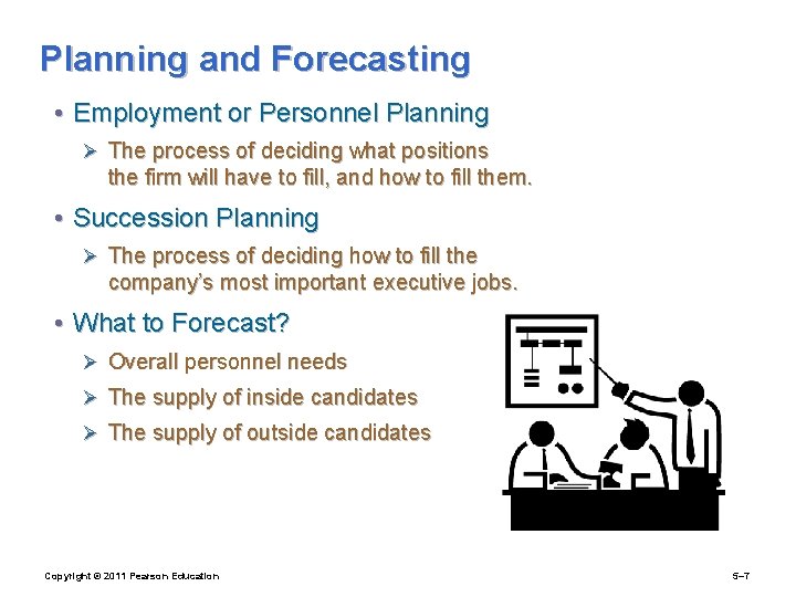 Planning and Forecasting • Employment or Personnel Planning Ø The process of deciding what