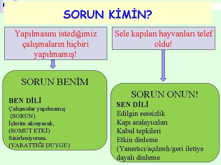 SORUN KİMİN? Yapılmasını istediğimiz çalışmaların hiçbiri yapılmamış! Sele kapılan hayvanları telef oldu! SORUN BENİM