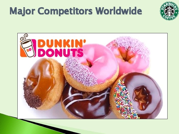 Major Competitors Worldwide Major Competitors Worldwide