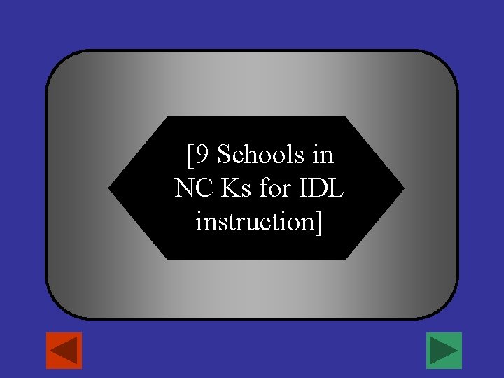 [9 Schools in NC Ks for IDL instruction] 