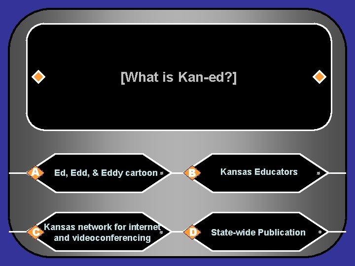 [What is Kan-ed? ] A C Ed, Edd, & Eddy cartoon Kansas network for