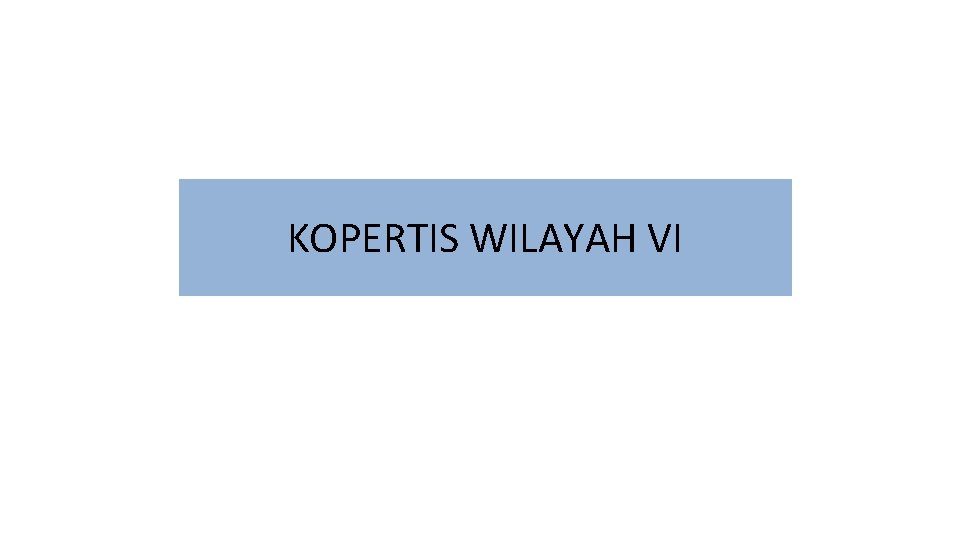 KOPERTIS WILAYAH VI 