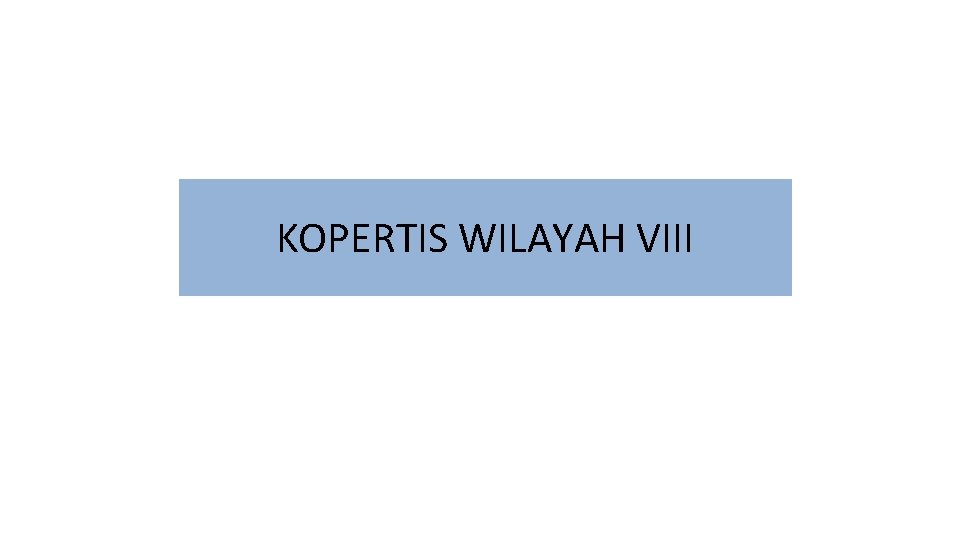 KOPERTIS WILAYAH VIII 