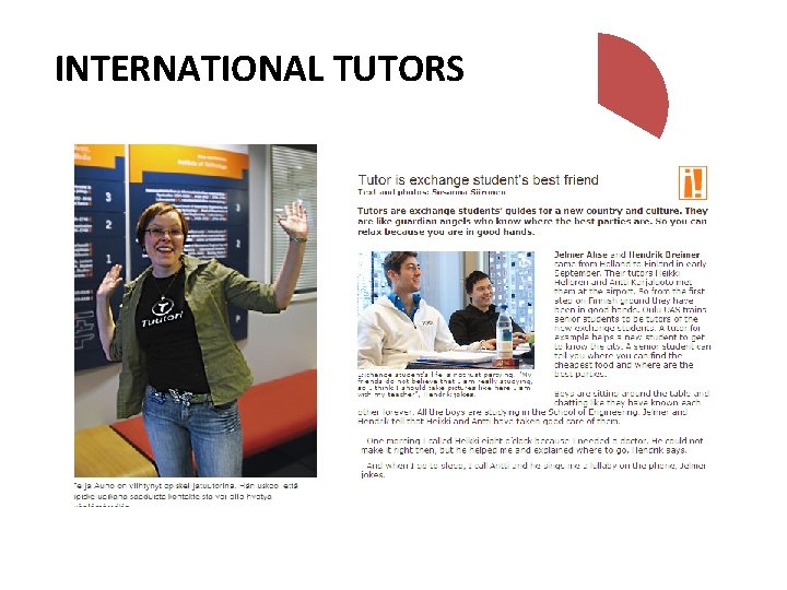 INTERNATIONAL TUTORS Tutor 