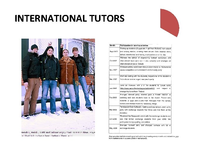 INTERNATIONAL TUTORS Tutor 