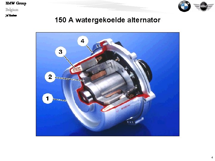 BMW Group Belgium Jef Roziers 150 A watergekoelde alternator 4 