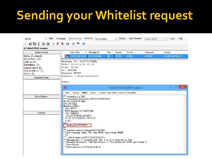 Sending your Whitelist request 