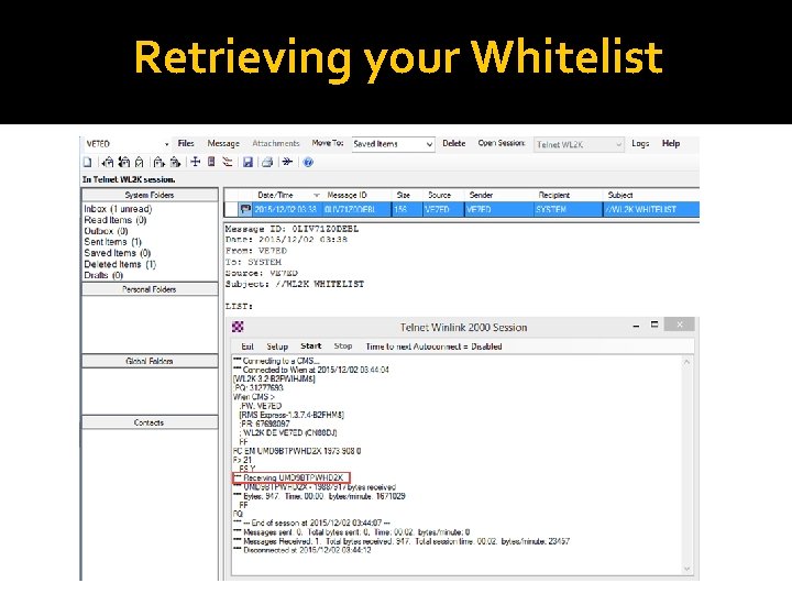 Retrieving your Whitelist 