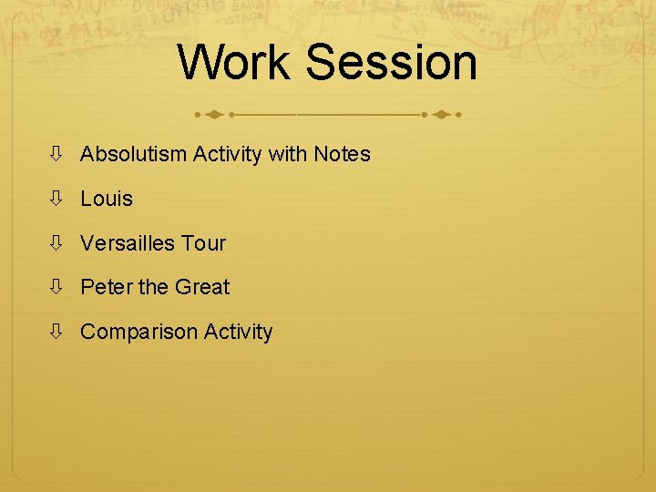 Work Session Absolutism Activity with Notes Louis Versailles Tour Peter the Great Comparison Activity