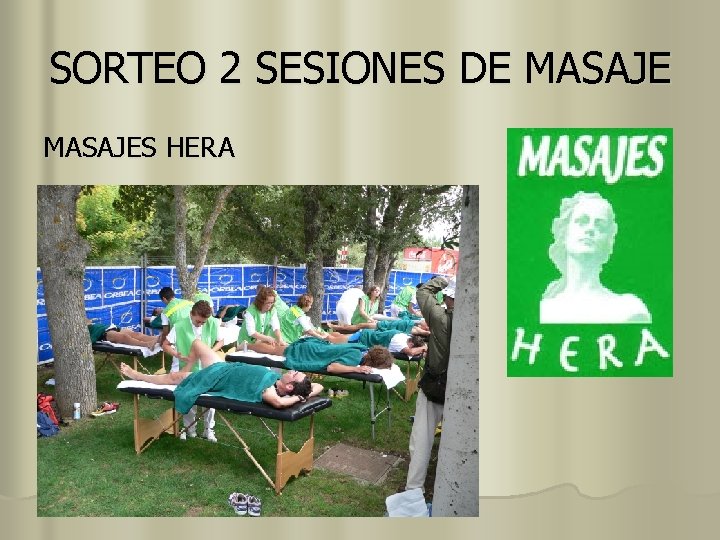 SORTEO 2 SESIONES DE MASAJES HERA 