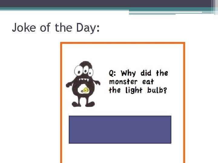 Joke of the Day: Joke of the Day: