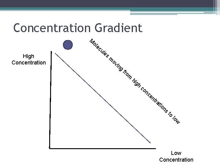 Concentration Gradient M ol High Concentration ec ul es m ov in g fro Concentration Gradient M ol High Concentration ec ul es m ov in g fro