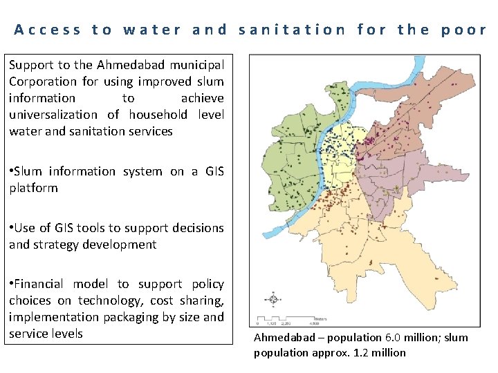 Access to water and sanitation for the poor Support to the Ahmedabad municipal Corporation