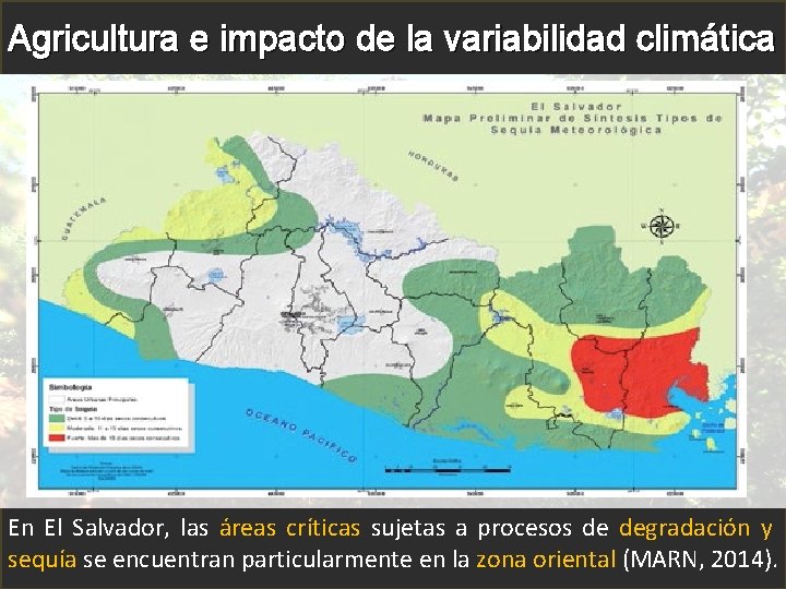 Agricultura e impacto de la variabilidad climática En El Salvador, las áreas críticas sujetas