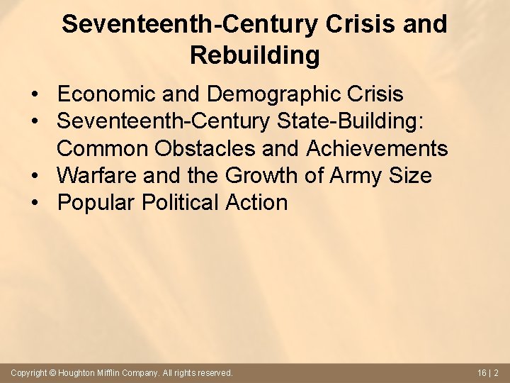 Chapter 16 Absolutism and Constitutionalism in Western Europe