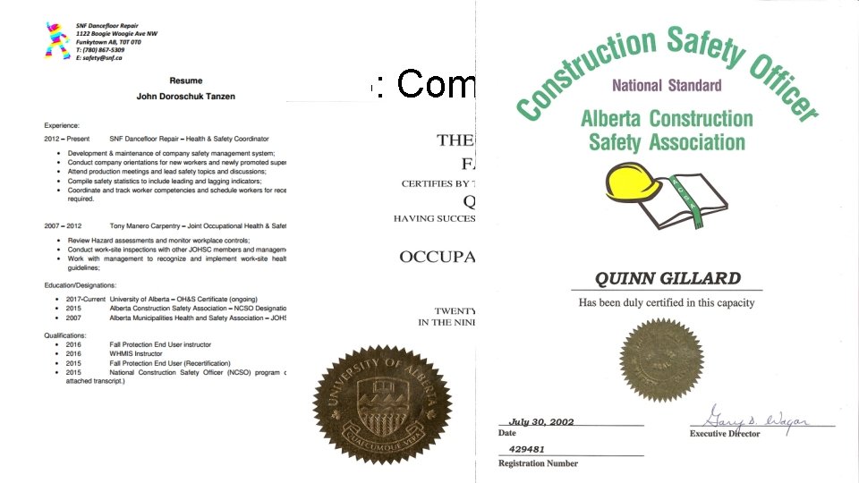 Next, do it all again for the remaining positions… Section 6: Competencies 6. •