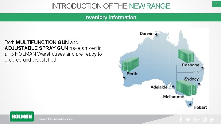 INTRODUCTION OF THE NEW RANGE Inventory Information Both MULTIFUNCTION GUN and ADJUSTABLE SPRAY GUN