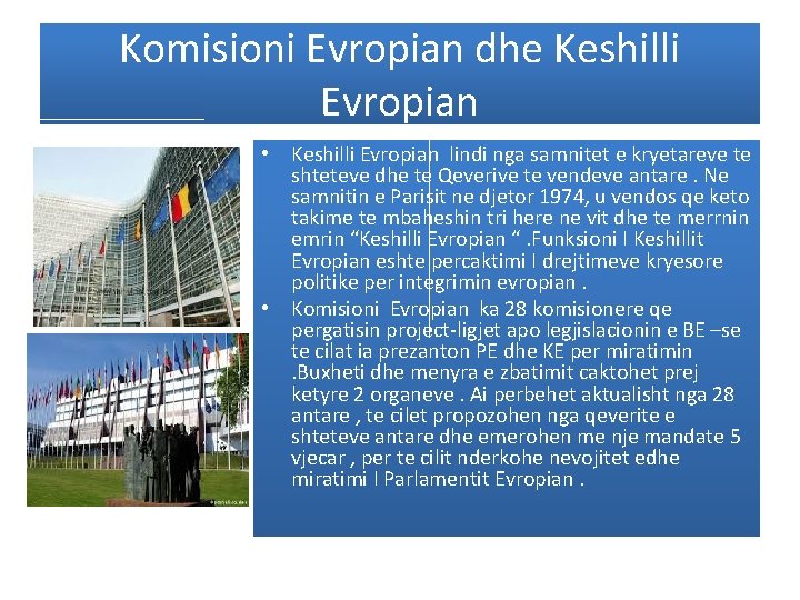 Komisioni Evropian dhe Keshilli Evropian • Keshilli Evropian lindi nga samnitet e kryetareve te