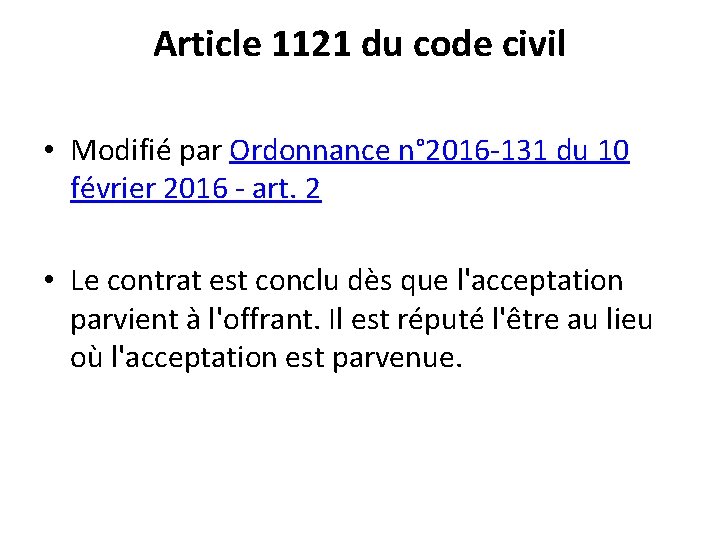 Article 1121 du code civil • Modifié par Ordonnance n° 2016 -131 du 10