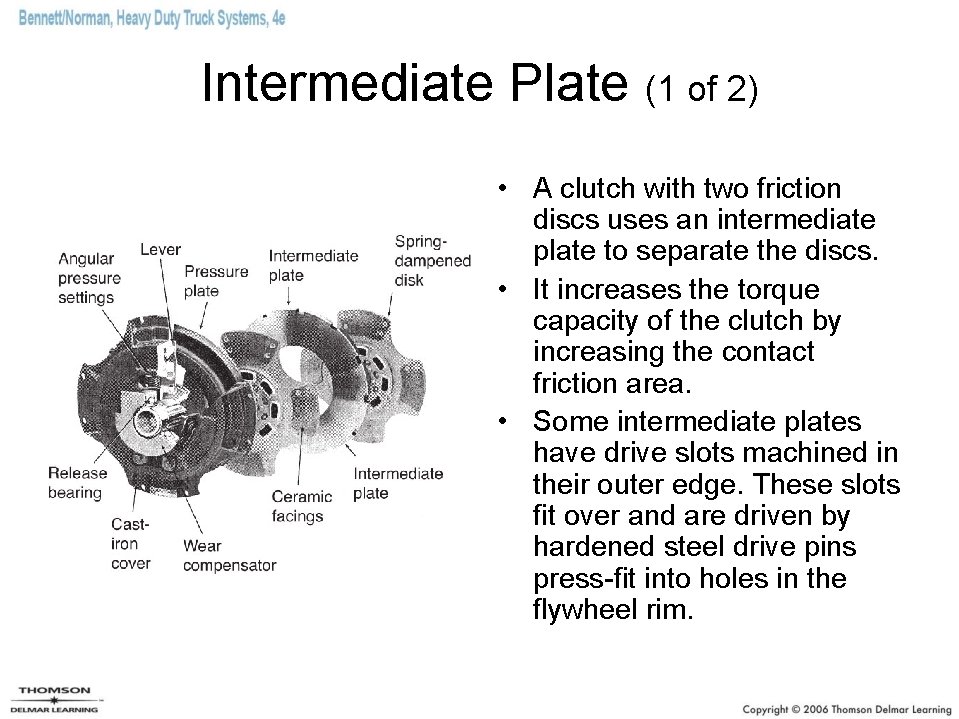 Intermediate Plate (1 of 2) • A clutch with two friction discs uses an