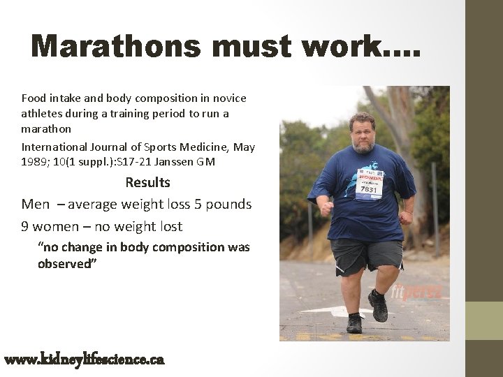 Marathons must work…. Food intake and body composition in novice athletes during a training