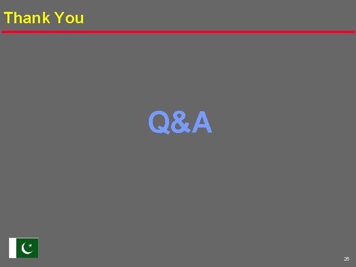 Thank You Q&A 26 